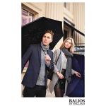 Balios Windproof Travel Umbrella with Hardwood Handle