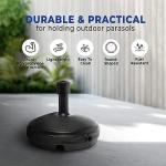 Heavy Duty Umbrella Base for Patios, Black