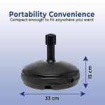 Heavy Duty Umbrella Base for Patios, Black