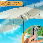2M Ivory Beach Umbrella with UV Protection