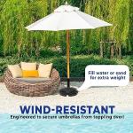 Heavy Duty Umbrella Base for Patios, Black