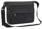 JAKAGO Black Canvas Messenger Bag for All Occasions