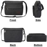 JAKAGO Black Canvas Messenger Bag for All Occasions
