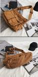 HUALEENA Large Green Canvas Crossbody Bag