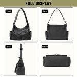 Large Denim Messenger Bag for Women - Black