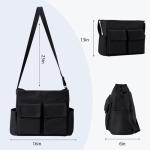 RZMAYIS Canvas Laptop Messenger Bag - Black