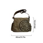 Men's Military Green Canvas Shoulder Bag