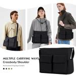RZMAYIS Canvas Laptop Messenger Bag - Black
