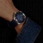 HUGO Men's Quartz Skeleton Watch with Blue Bracelet