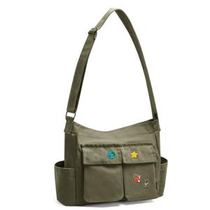 SKCOYH Large Multi-Pocket Canvas Messenger Bag