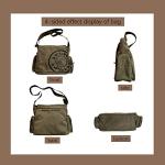 Men's Military Green Canvas Shoulder Bag