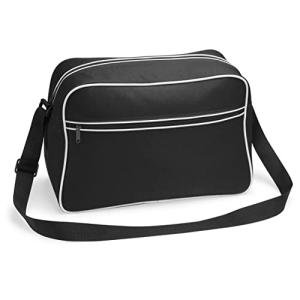 Retro Black and White Shoulder Bag by Bagbase