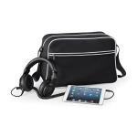 Retro Black and White Shoulder Bag by Bagbase