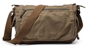 Vintage Army Green Canvas Crossbody Shoulder Bag