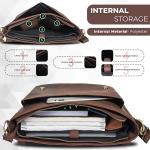 Stylish Brown Leather Messenger Bag for Laptop