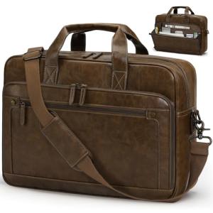 Men’s Waterproof Leather Messenger Bag for Laptops