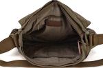 Vintage Army Green Canvas Crossbody Shoulder Bag