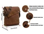 Yimidear Men's Retro Canvas Messenger Bag – Coffee