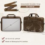 Waterproof Leather Messenger Bag for Men