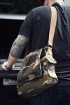 Vintage Army Green Canvas Crossbody Shoulder Bag