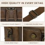 Waterproof Leather Messenger Bag for Men
