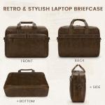 Waterproof Leather Messenger Bag for Men