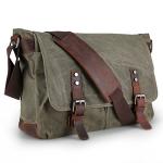 AIZBO Waterproof Army Green Messenger Bag for Laptops