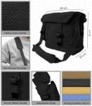 Small Black Canvas Messenger Bag