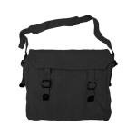Small Black Canvas Messenger Bag