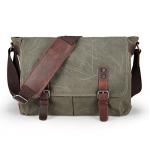 AIZBO Waterproof Army Green Messenger Bag for Laptops