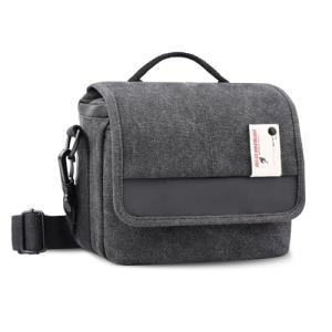 Compact Waterproof Camera Bag in Black Gray