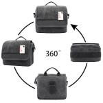 Compact Waterproof Camera Bag in Black Gray