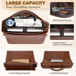 Leather Messenger Bag for 17.3 Inch Laptop