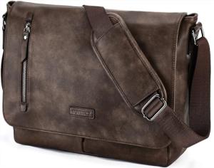 VX VONXURY Men's Canvas Leather Messenger Bag