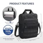 Jetviivid Men's Tactical Messenger Bag - Black