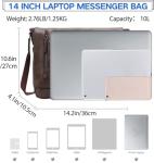 VX VONXURY Men's Canvas Leather Messenger Bag