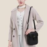 Urvashi Anti-Theft Leather Crossbody Bag
