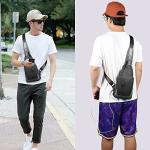 Aucuu Men's Anti-theft Sling Bag with USB Port