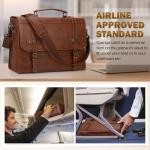 Leather Messenger Bag for 17.3 Inch Laptop