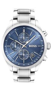 BOSS Men's Silver Stainless Steel Chronograph Watch