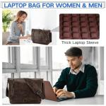 VX VONXURY Men's Canvas Leather Messenger Bag