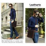 Leathario Vintage Leather Crossbody Bag for Men