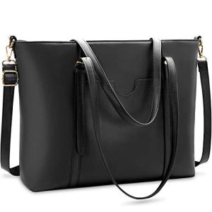 NUBILY Women's Lightweight Leather Laptop Tote Bag