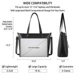 NUBILY Women's Lightweight Leather Laptop Tote Bag