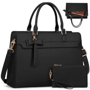 Stylish Black Laptop Tote Bag for Women