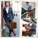 Stylish Waterproof PU Leather Laptop Messenger Bag