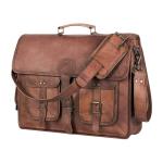 KPL 18 Inch Leather Laptop Messenger Bag