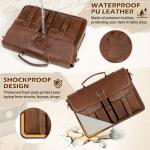 Stylish Waterproof PU Leather Laptop Messenger Bag
