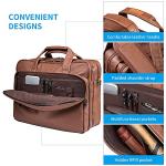 Men's Leather Laptop Bag for 15.6 Inch Laptops