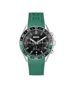 BOSS Men's Teal Silicone Chronograph Watch